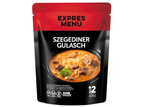 EXPRES MENU Szegediner Gulasch | Traditionelles ungarisches Gericht | mit Sauerkraut und Schweinefleischstücken | Glutenfrei | Fertiggericht | 2 Portionen von EXPRES MENU
