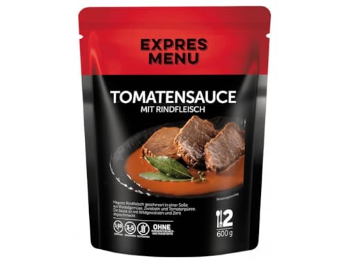 EXPRES MENU Tomatensauce mit Rindfleisch | mit Wurzelgemüse, Zwiebeln und Tomatenpüree. | Glutenfrei | Fertiggericht | 2 Portionen von EXPRES MENU
