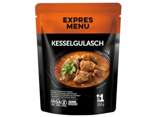 Expresmenu Kesselgulasch mit Rinder- und Schweinefleisch mit Paprika | Fertiggericht Suppe | 1 Portion von EXPRES MENU