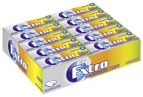 EXTRA Kaugummi | Professional White Melon Mint | Zuckerfrei | 30 Packungen (30 x 10 Dragees) | 420 g von EXTRA