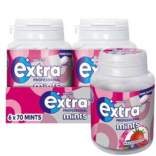Extra Mints | Professional Waldfrucht | Zuckerfrei | Pastillen zum Lutschen | 6 Packungen (6 x 70 Mints) von EXTRA