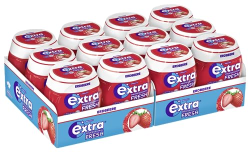 Extra Professional Fresh Erdbeer Kaugummi, 12er Pack (12 x 50 Dragees) von EXTRA