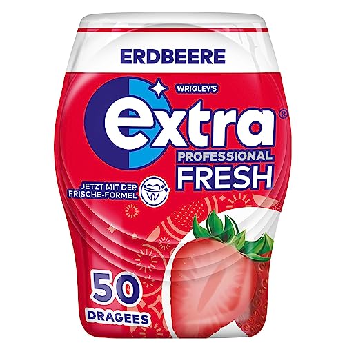 Extra Professional Fresh Kaugummi, Erdbeere, 50 Dragees von EXTRA
