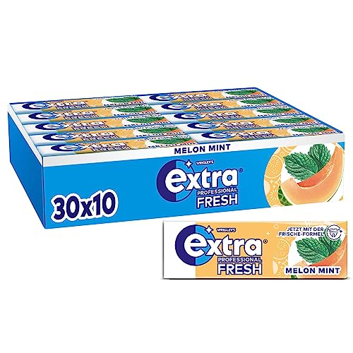 Extra Professional Fresh Melon Mint, Zuckerfreier Kaugummi, Multipack mit 30x10 Dragees, Für frischen Atem von EXTRA