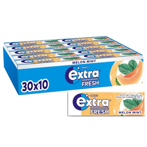 Extra Professional Fresh Melon Mint, Zuckerfreier Kaugummi, Multipack mit 30x10 Dragees, Für frischen Atem von EXTRA