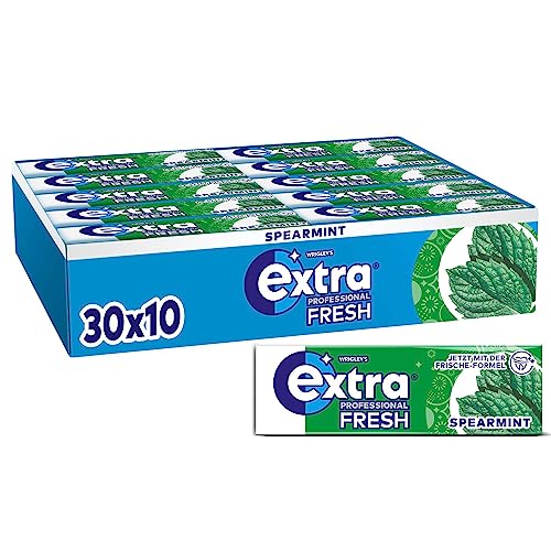 Extra Professional Fresh Spearmint, Zuckerfreier Kaugummi, Multipack mit 30x10 Dragees, Für frischen Atem von EXTRA