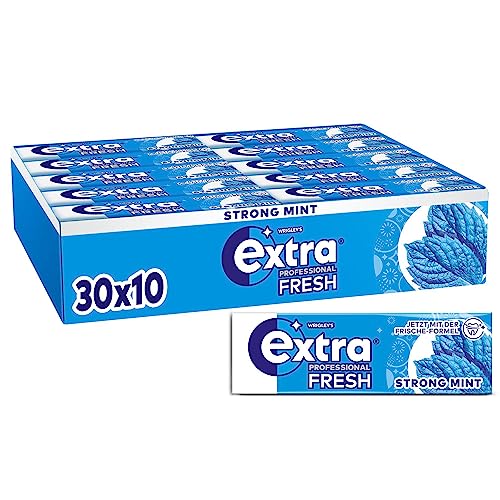 Extra Professional Fresh Strong Mint, Zuckerfreier Kaugummi, Multipack mit 30x10 Dragees, Für frischen Atem von EXTRA