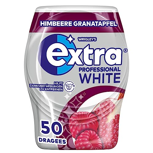 Extra Professional White Kaugummi, Himbeere Granatapfel, 50 Dragees von EXTRA