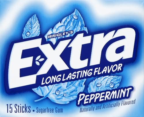 Extra Zuckerfreier Gummi, Pfefferminze, 15 Stück Extra Zuckerfreier Gummi, Pfefferminze, 15 Stück von EXTRA