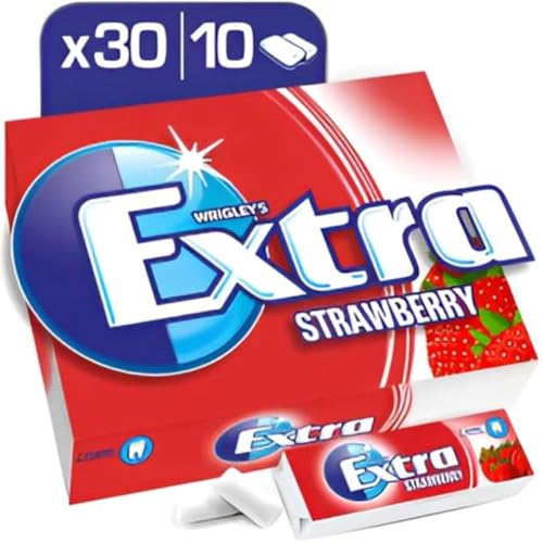 Wrigley Extra Strawberry Flavour Sugarfree Chewing Gum 15 g (Pack of 30) von EXTRA