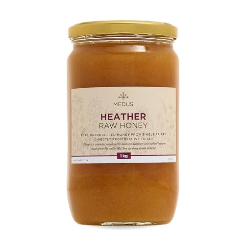 Earthbreath Heidehonig - roher Honig - 1kg - rein, unverarbeitet - nicht pasteurisiert & ungefiltert – natürlicher Süßstoff für Kochen, Tee, Kaffee, Milch, Saft - Heidekraut Earthbreath Heidehonig - roher Honig - 1kg - rein, unverarbeitet - nicht pasteurisiert & ungefiltert – natürlicher Süßstoff für Kochen, Tee, Kaffee, Milch, Saft - Heidekraut von Earthbreath