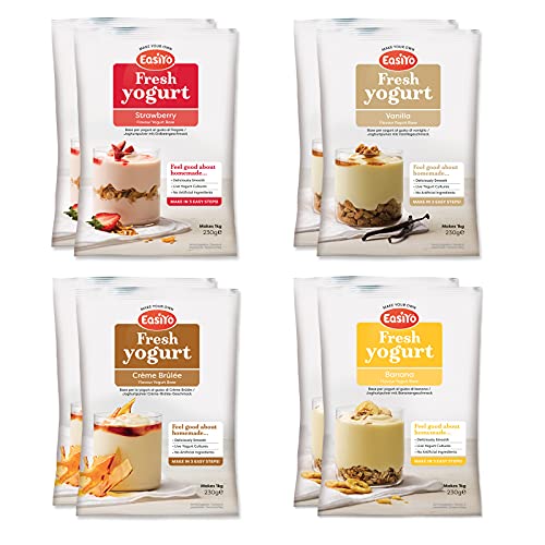 EasiYo Joghurtpulver, 8 Beutel | EasiYo Variationspaket für jeden Tag von EasiYo