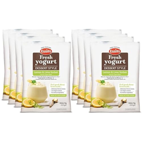 EasiYo Joghurt Dessert Zitonen-Limetten-Sorbet, 8 Beutel | Jeder Beutel ergibt 1 kg Joghurt EasiYo Joghurt Dessert Zitonen-Limetten-Sorbet, 8 Beutel | Jeder Beutel ergibt 1 kg Joghurt von EasiYo