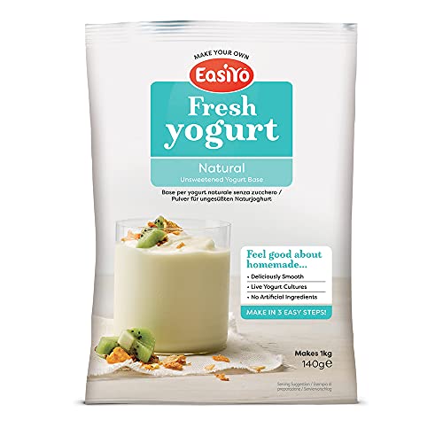 EasiYo Natürlicher Joghurt-Geschmack, jeder Beutel ergibt 1 kg, für die Verwendung mit EasiYo Joghurtbereitern, 3 Stück von EasiYo