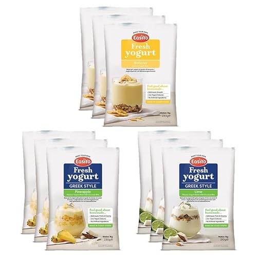 EasiYo Tropen-Paket, 9 Beutel | Jeder Beutel ergibt 1 kg Joghurt von EasiYo