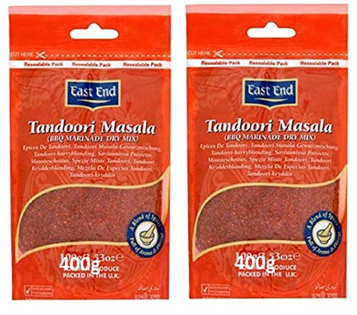 2 x 400 g Tandoori Masala Pulver BBQ Marinade Trockenmischung Grillgewürze Fisch Gewürze von East End