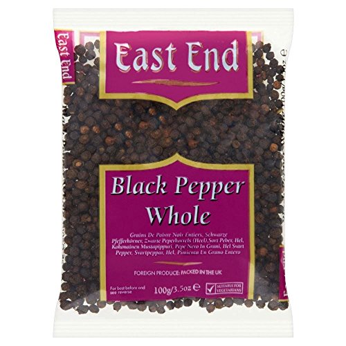 East End ganz schwarzer Pfeffer (100 g) - Packung mit 2 von East End