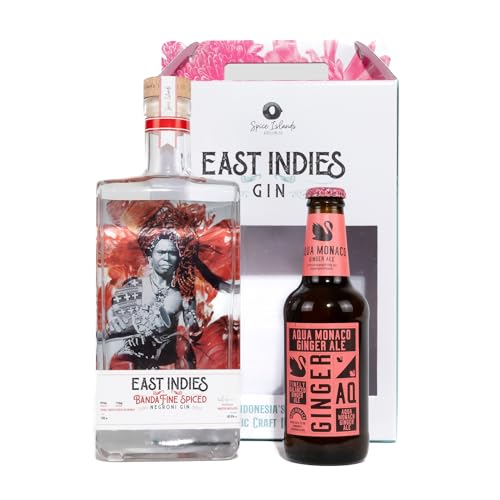 Premium Gin Geschenkset - Exotischer Genuss für Kenner - East Indies Banda Fine Spiced Negroni Gin 0,7l & Aqua Monaco Ginger Ale 0,23l Premium Gin Geschenkset - Exotischer Genuss für Kenner - East Indies Banda Fine Spiced Negroni Gin 0,7l & Aqua Monaco Ginger Ale 0,23l von East Indies Gin