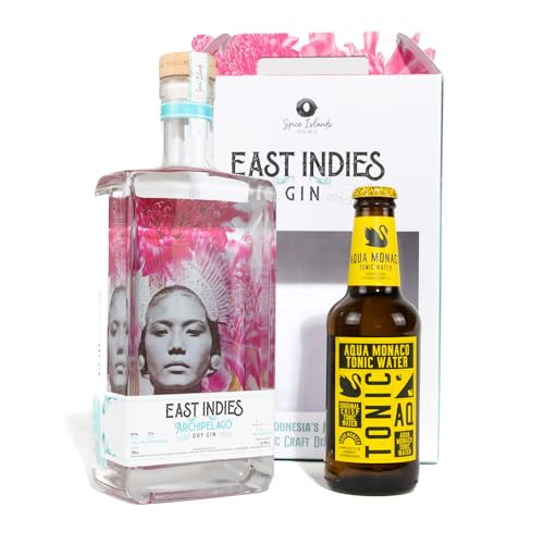 Premium Gin Tonic Set - East Indies Archipelago Dry Gin 0,7l & Aqua Monaco Tonic Water 0,23l - Gin Geschenk für Kenner Premium Gin Tonic Set - East Indies Archipelago Dry Gin 0,7l & Aqua Monaco Tonic Water 0,23l - Gin Geschenk für Kenner von East Indies Gin