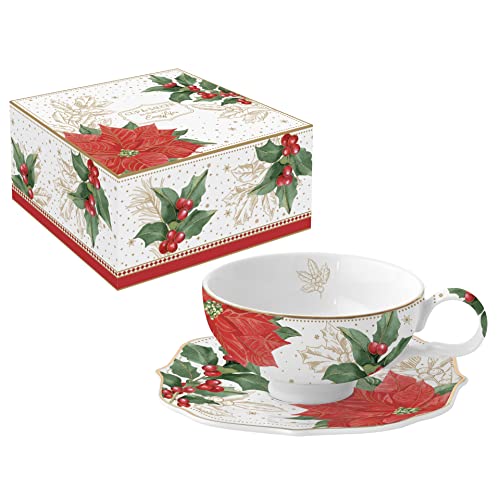 Easy Life Tassen-Set, 25 ml, Porzellan, Motiv: Poinsettia & Berries Easy Life Tassen-Set, 25 ml, Porzellan, Motiv: Poinsettia & Berries von Easy Life