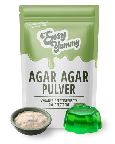 Easy Yummy Agar Agar Pulver (250g), Veganes Gelatinepulver, 100% Halal Veganes Gelatinepulver von Easy Yummy