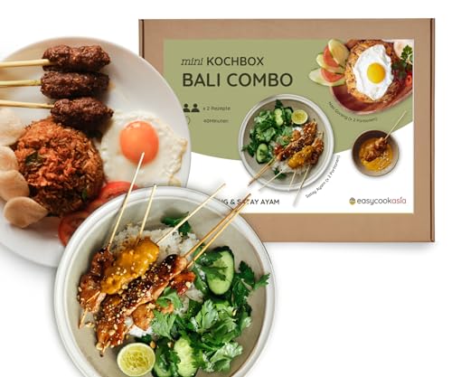 EasyCookAsia EasyCookAsia Bali Combo Kochbox I Indonesische Kochbox für 2 Personen I Perfekt für Kochanfänger oder zum Verschenken von EasyCookAsia