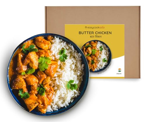 EasyCookAsia Butter Chicken DIY Set I Mit freundliche Anleitung für Kochanfänger | Besonderes Geschenk für Asia- und Kochliebhaber | inkl. Basmati Reis, aromatische Gewürzmischung, Lorbeerblätter von EasyCookAsia