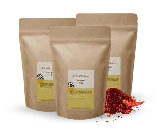 EasyCookAsia Gochugaru | Koreanische Gochugaru Chiliflocken | 100g | Gochugaru Chili Flakes | grob gemahlen von EasyCookAsia