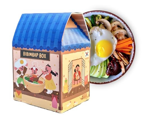 EasyCookAsia Little House Bibimbap Box - Sushi Reis, Gochujang, Sesamöl, Sesamsamen - Authentisches koreanisches kulinarisches Erlebnis für 2 Personen (Bibimbap) von EasyCookAsia