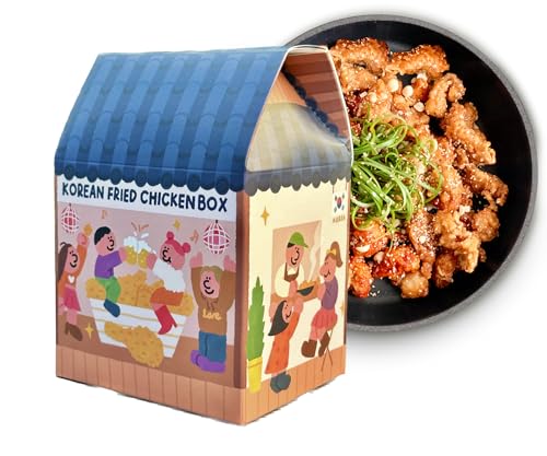 EasyCookAsia Little House Korean Fried Chicken Box - Tempurapulver, Gochujang, Sesamöl, Sesamsamen - Authentisches koreanisches kulinarisches Erlebnis für 2~4 Personen (Korean Fried Chicken) von EasyCookAsia