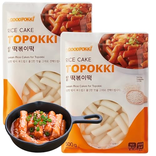EasyCookAsia Tteokbokki Reiskuchen 500g x 2er | Koreanischer Streetfood-Klassiker für zu Hause | Authentischer Geschmack, vielseitig einsetzbar, ungekühlt lagerbar von EasyCookAsia