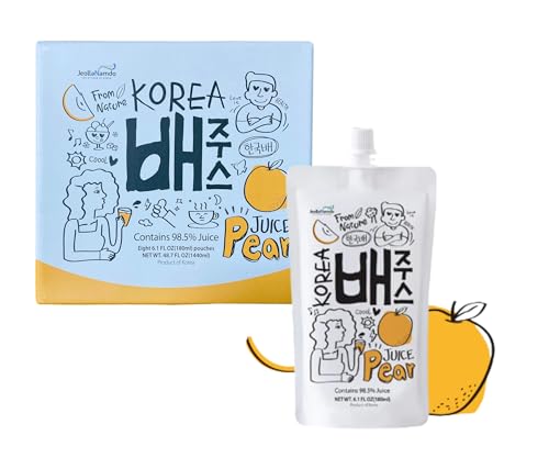 Jeollanamdo Korean Pear Juice 180mlx8pack köstliche Saft aus 100% koreanischen Birnen ohne Wasserzusatz oder Konzentrate von EasyCookAsia