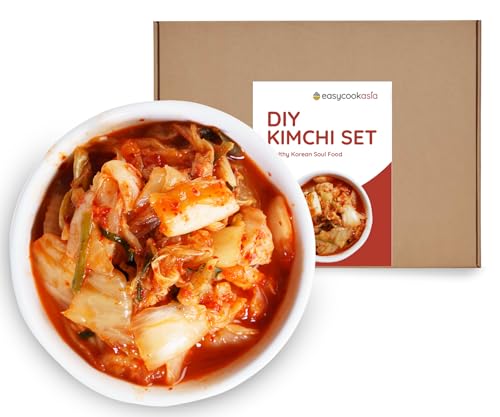EasyCookAsia Kimchi DIY-box mit allen wichtigen asiatischen Grund-Zutaten I Speizielles Kimchi-Kochbuch inklusiv I Perfekt für Kochanfänger oder zum Verschenken von EasyCookAsia