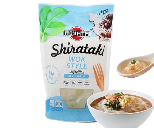 MIYATA Shirataki Konjak Wok Style Nudeln 270gx12pack | Perfekte Basis für Asiatische Gerichte | Kohlenhydratarm, Kalorienarm & Glutenfrei | Ideal für Gesundheitsbewusste Genießer von EasyCookAsia