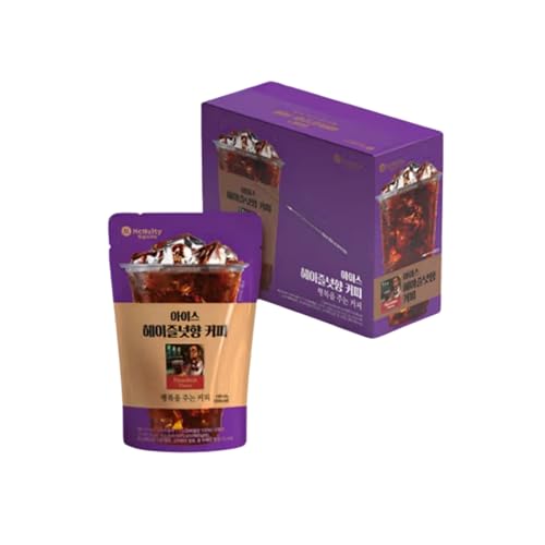 McNulty Koreanischer Pouch Drink 190ml x 10er | Erfrischende Getränke im K-Style Beutel | Fruchtige & Kaffee-Sorten | Direkt trinkfertig – ideal für unterwegs (1Box (10er), Iced Hazelnut Coffee) von EasyCookAsia