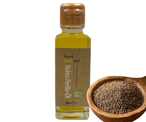 Naepo Rohes Perilla-Öl | Erstklassiges, Kaltgepresstes Koreanisches Perilla-Samenöl | Reich an Nährstoffen und Omega-3 | Vielseitig Einsetzbar in der Küche (100) von EasyCookAsia