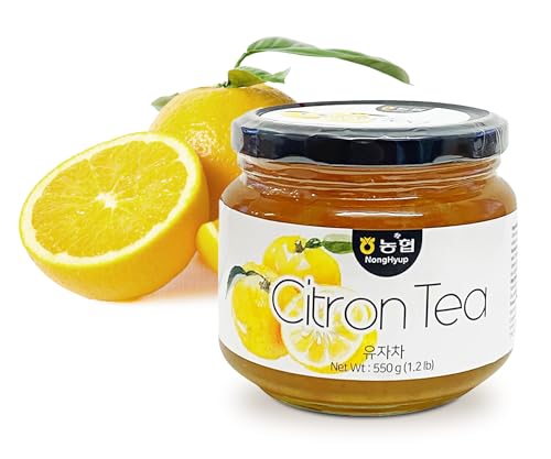 NongHyup Yuzu Citron Tea 550g | Erfrischender und Aromatischer Traditioneller Koreanischer Tee | Reich an Vitamin C und Antioxidantien | Perfekte Balance aus Süße und Säure von EasyCookAsia