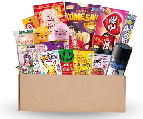 Surprise Asia Snack Box Köstliche Leckereien aus verschiedenen asiatischen Ländern I mit Animation Charactered Snacks, Trendy Mochi & Süßigkeiten (Asia Snack Box M (20set)) von EasyCookAsia