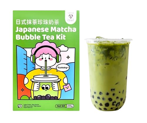Tokimeki Japanese Matcha Bubble Tea Kit 255g | Echtes Matcha-Erlebnis | Einfach Zuhause Zubereiten | Heiß oder Kalt Genießen von EasyCookAsia