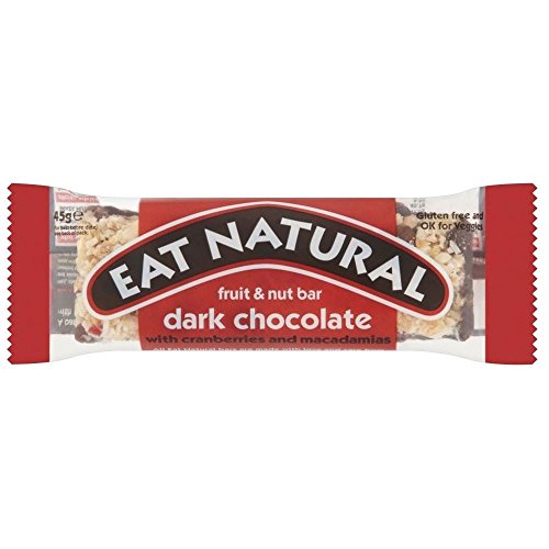 Essen Natur Dunkle Schokolade mit Cranberries & Macadamias Bar (45 g) - Packung mit 2 von Eat Natural