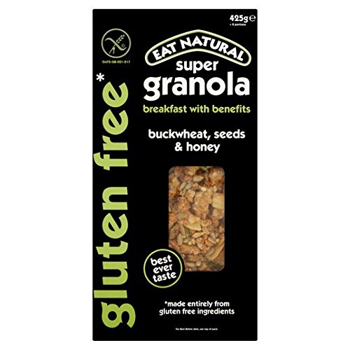 Essen Sie natürliche Gluten-freie Buchweizen & Honey Super-Granola 425g Essen Sie natürliche Gluten-freie Buchweizen & Honey Super-Granola 425g von Eat Natural