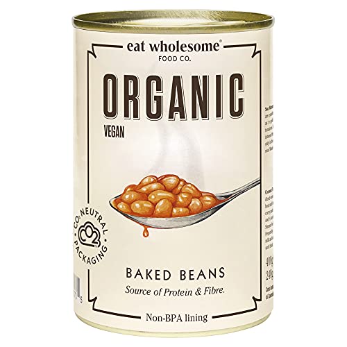 Eat Wholesome Gebackene Bio-Bohnen, 400 g (12er-Pack) | Gebackene Bohnen in Tomatenoße von Eat Wholesome Food Co.