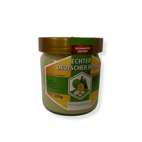 Echter Deutscher Honig - 500g-Frühtrachthonig- ungefiltert, fein gesiebt - Qualität aus Nordhessen von Echter Deutscher Honig