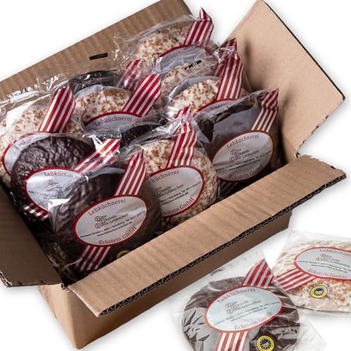 Nürnberger Elisen-Lebkuchen - 100 Stück gemischt im Versandkarton - 7500g - Echte Eckstein Elisenlebkuchen Nürnberger Elisen-Lebkuchen - 100 Stück gemischt im Versandkarton - 7500g - Echte Eckstein Elisenlebkuchen von Eckstein