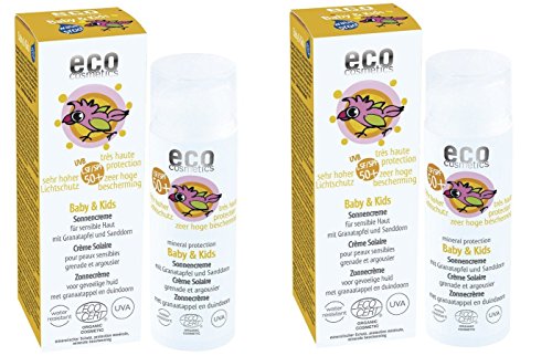 eco cosmetics Baby & Kids Sonnencreme LSF 50 (2 x 50 ml) von Eco Cosmetics