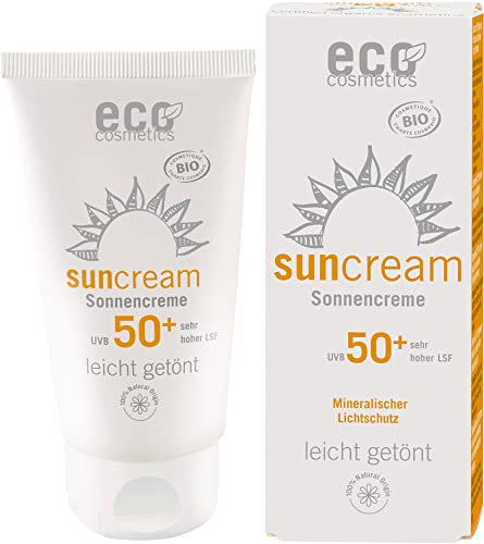 eco cosmetics Sonnencreme LSF 50 leicht getönt (6 x 75 ml) von Eco Cosmetics