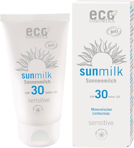 eco cosmetics Sonnenmilch LSF 30 mit Himbeere und Granatapfel (2 x 75 ml) von Eco Cosmetics