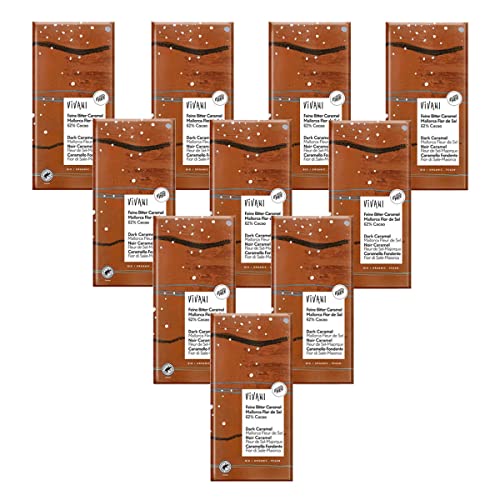 Vivani - Feine Bitter Caramel Mallorca Flor de Sal 62% Cacao - 80 g - 10er Pack Vivani - Feine Bitter Caramel Mallorca Flor de Sal 62% Cacao - 80 g - 10er Pack von Vivani