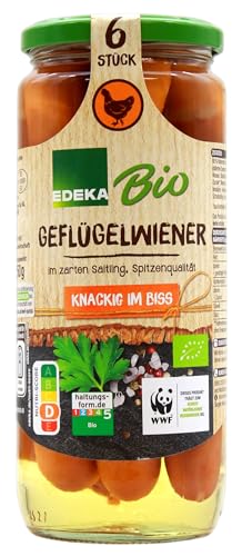 Edeka Bio Geflügelwiener im zarten Saitling, 6er Pack (6 x 250g) von Edeka Bio