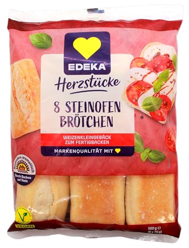 Herzstücke 8 Steinofen-Brötchen, 6er Pack (6 x 560g) von Edeka Herzstücke